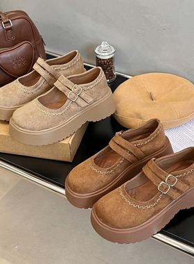 松糕厚底玛丽珍鞋女2026春季新款配裙子单鞋复古日系jk小皮鞋