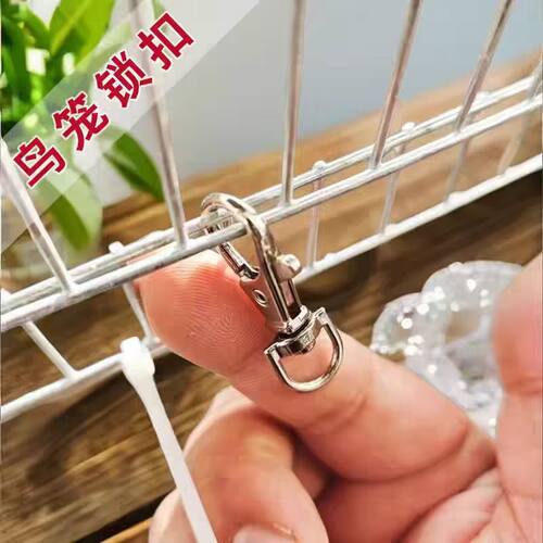 鹦鹉防逃扣鸟笼锁扣安全笼子小鸟笼门逃跑配件龙虾卡扣鸟笼子保险