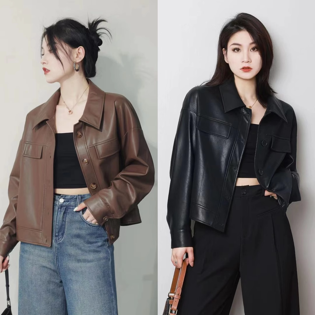 夹克皮衣外套大码女装