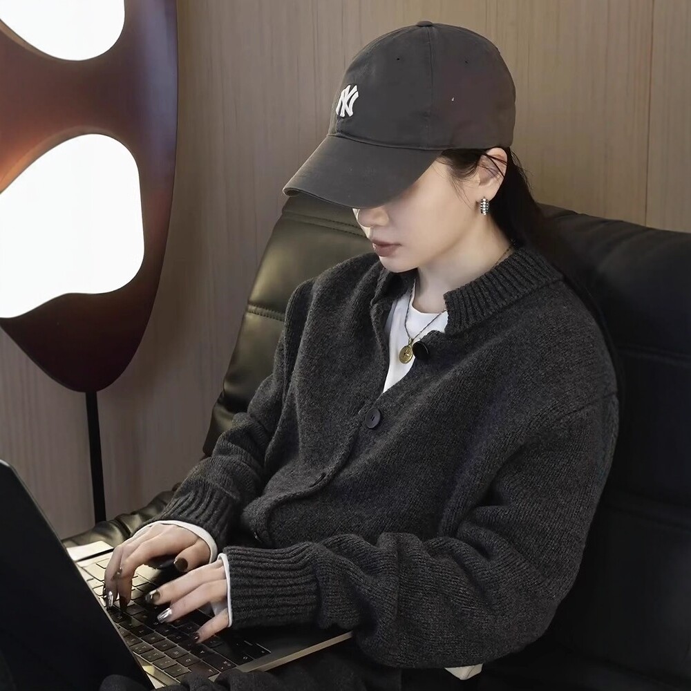 日系针织开衫毛衣外套女秋冬季