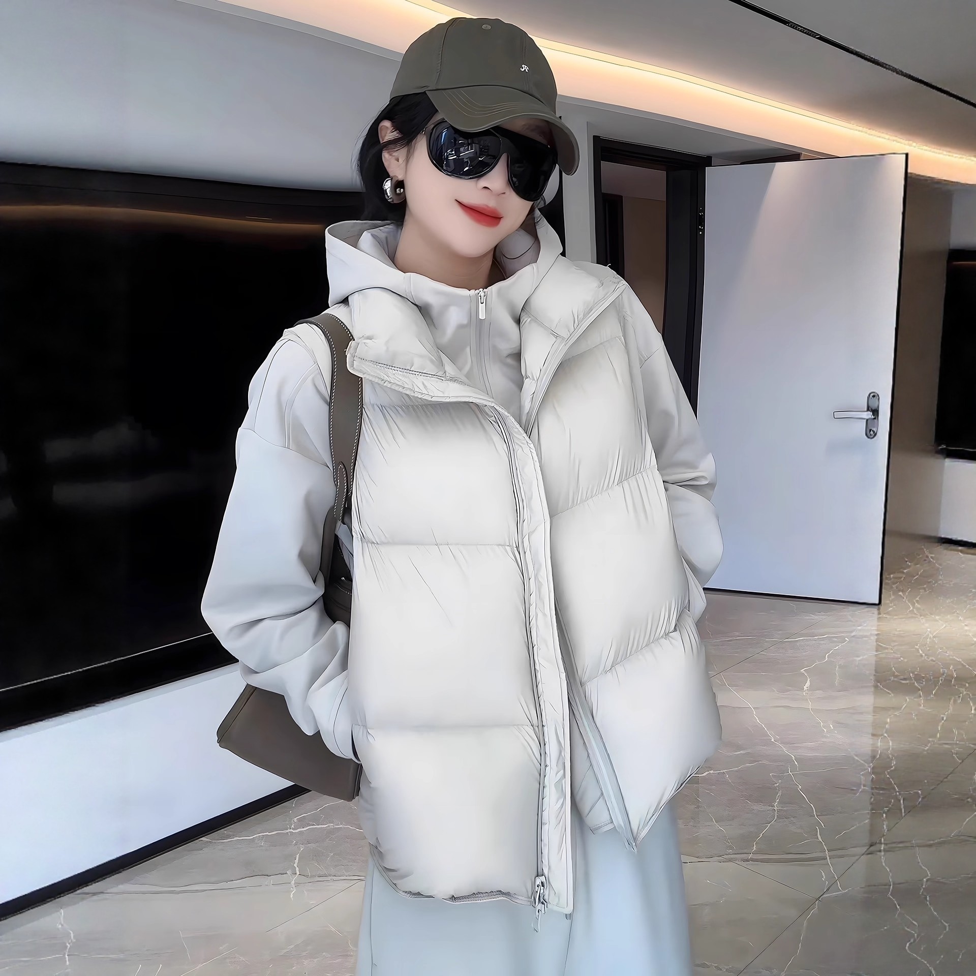 日系羽绒服马甲女秋冬季时尚外套