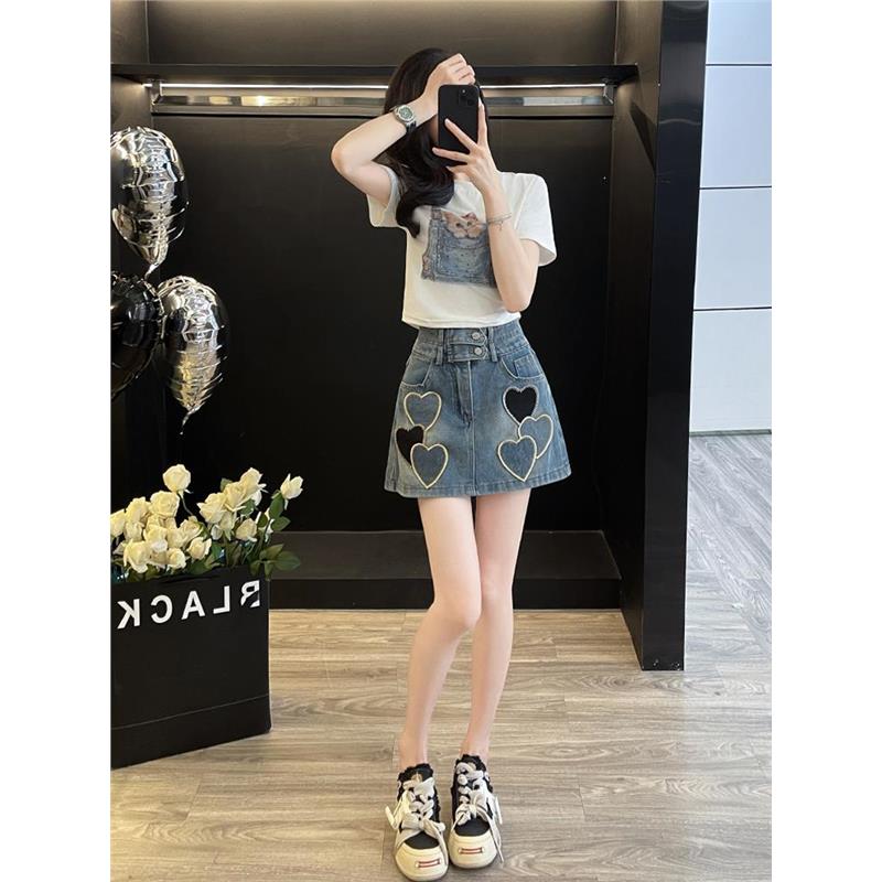 chic夏显瘦短袖短裙两件套女