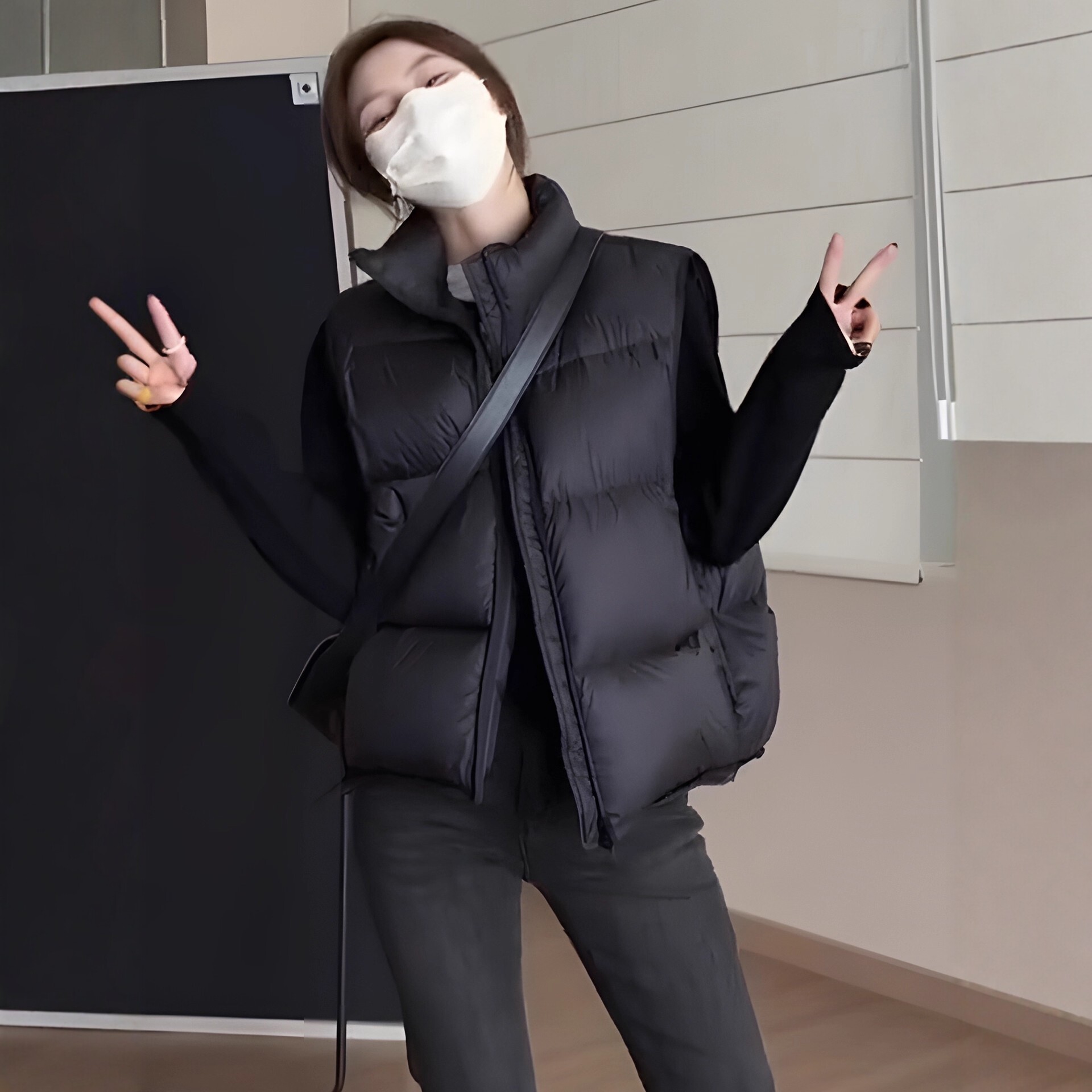 日系羽绒服马甲女秋冬季新款百搭