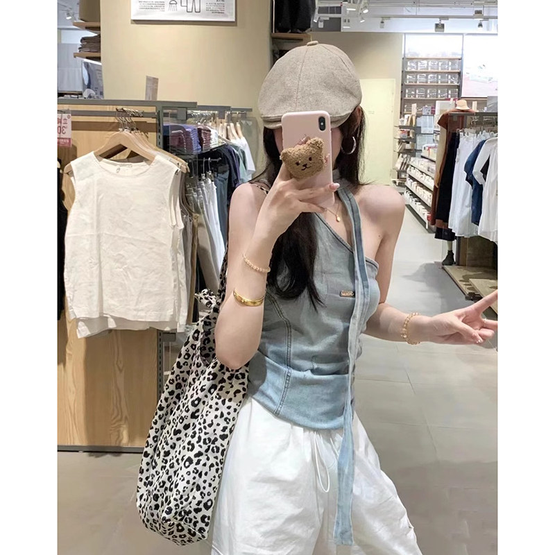 酷盐系炸街辣妹上衣阔腿裤套装女