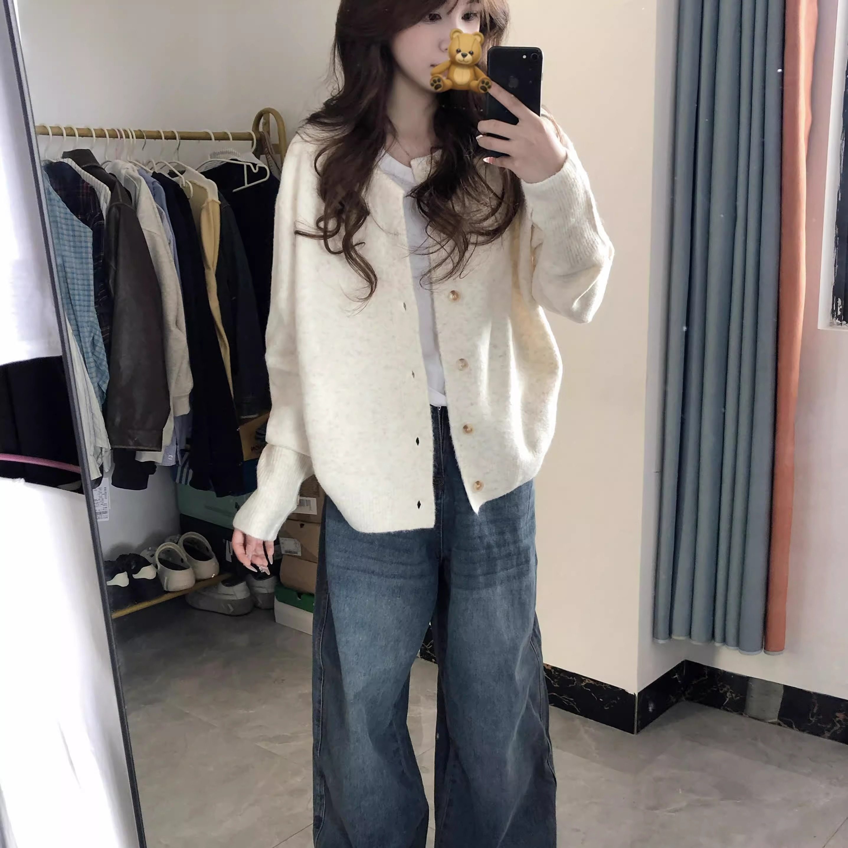 软糯温柔风长袖毛衣女针织开衫