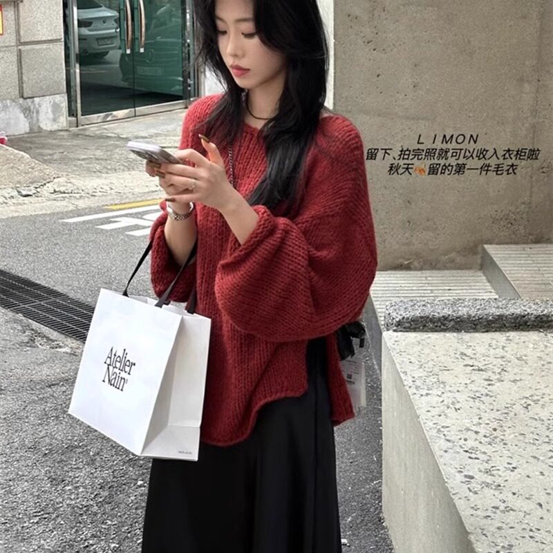 秋冬新款松弛感软糯显瘦针织衫