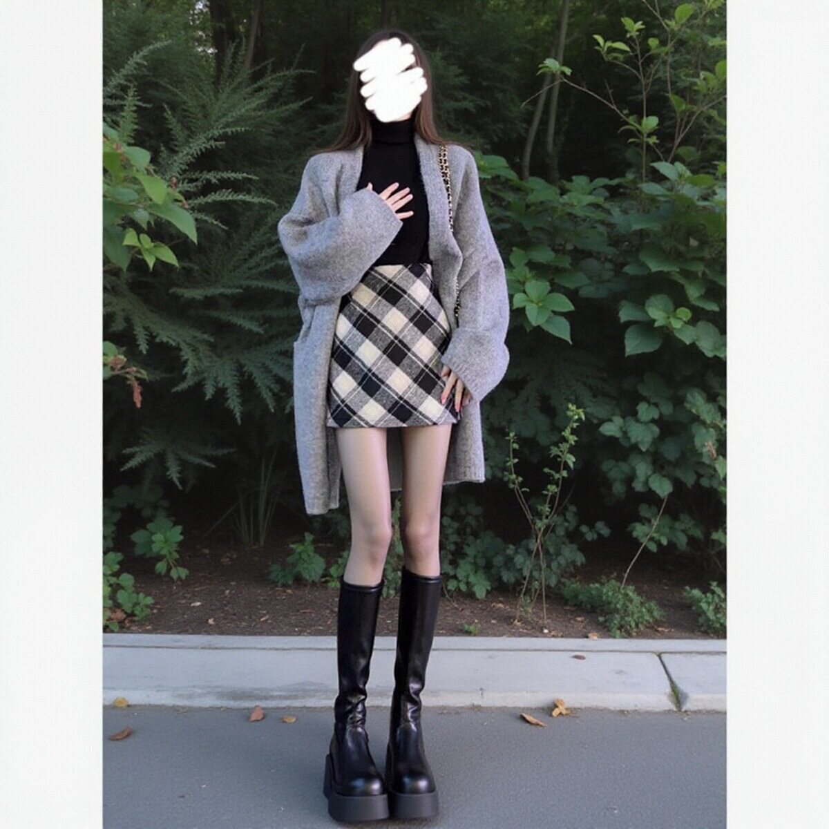 御姐轻熟辣妹毛衣裙子三件套装