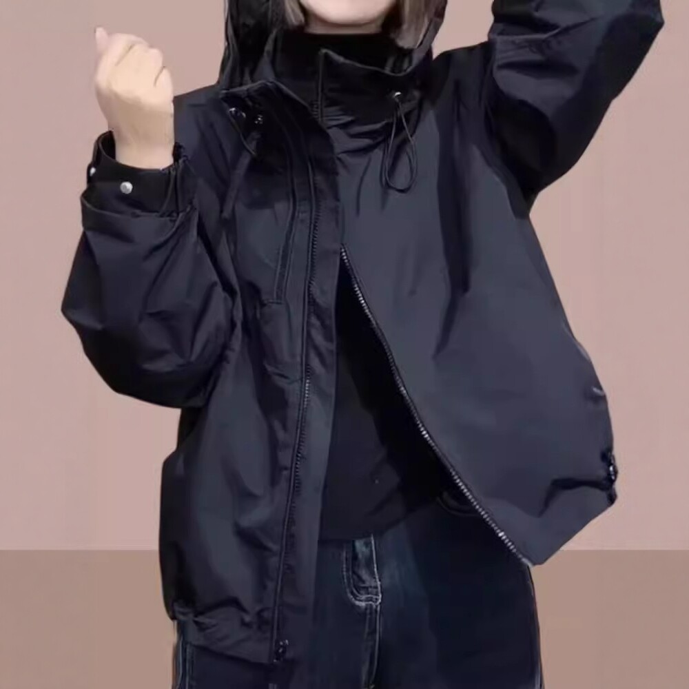 日系短外套女小个子时尚洋气夹克