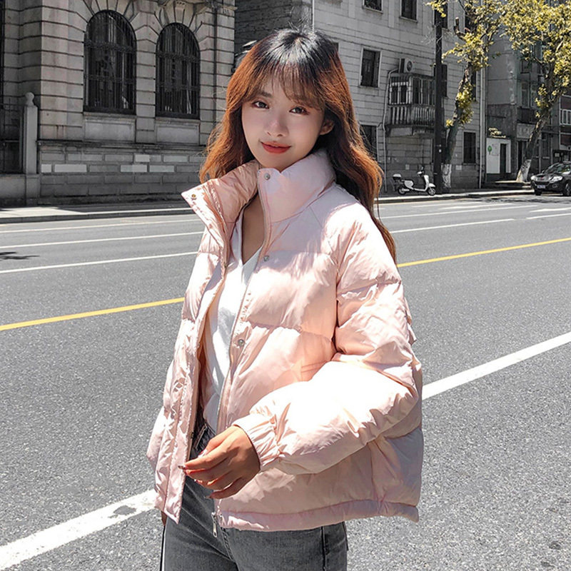 日系羽绒服女短款2025年新款爆款轻薄韩版加厚宽松白鸭绒立领外套