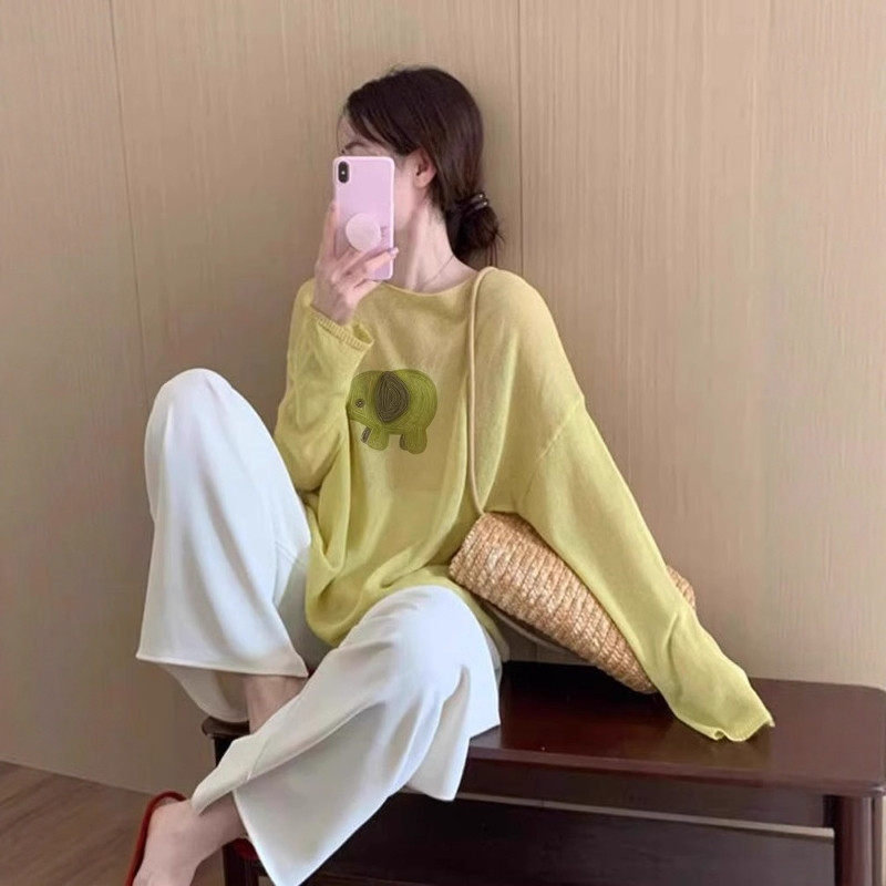 冰丝防晒长袖T恤女夏季薄款