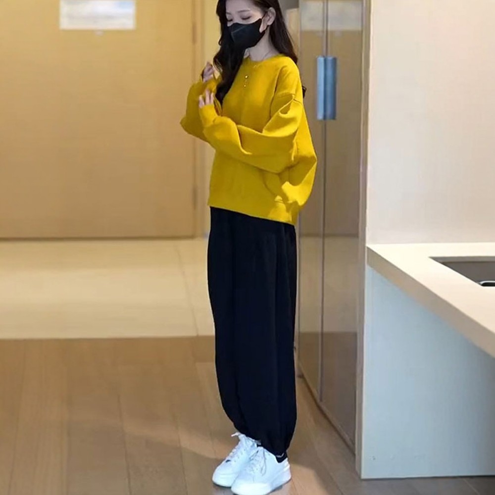 日系休闲套装女春秋季时尚两件套