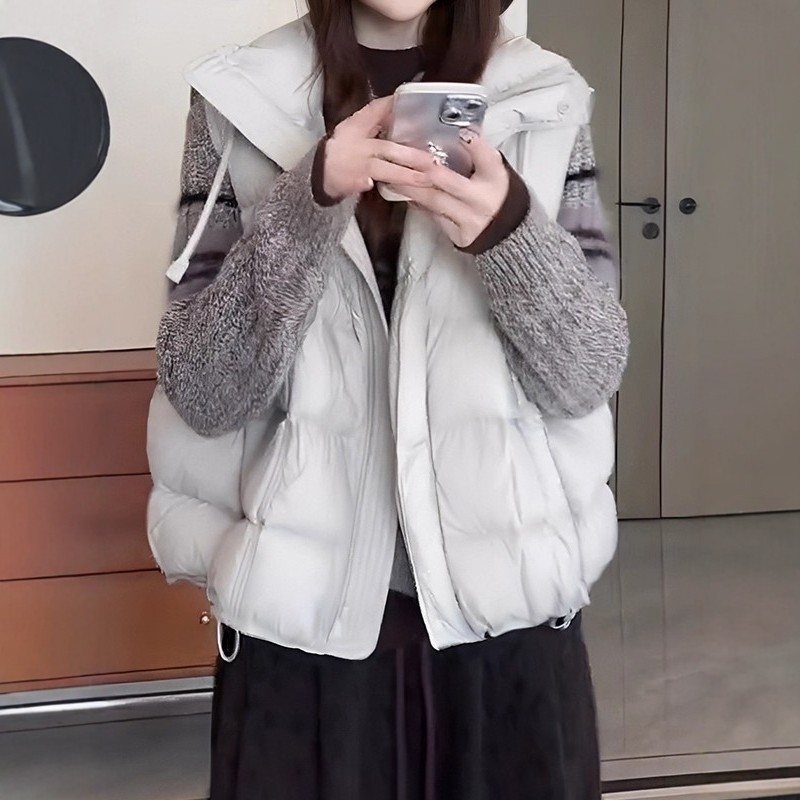 日系羽绒棉马甲女2025秋冬新款