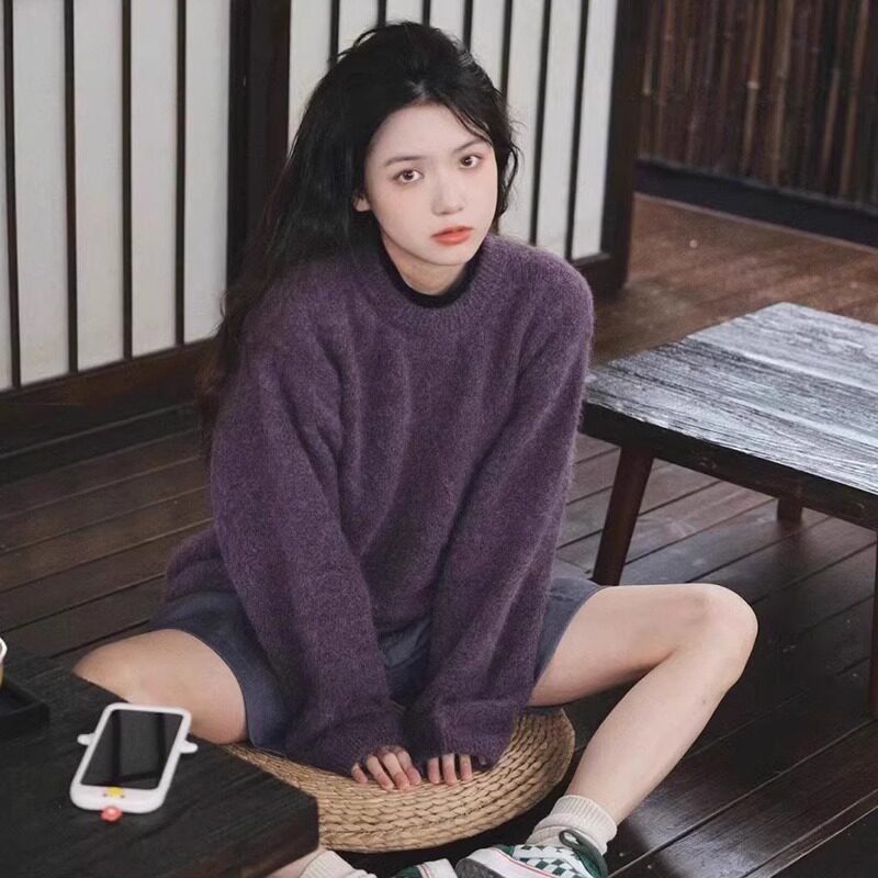 慵懒风加厚毛衣女秋冬季
