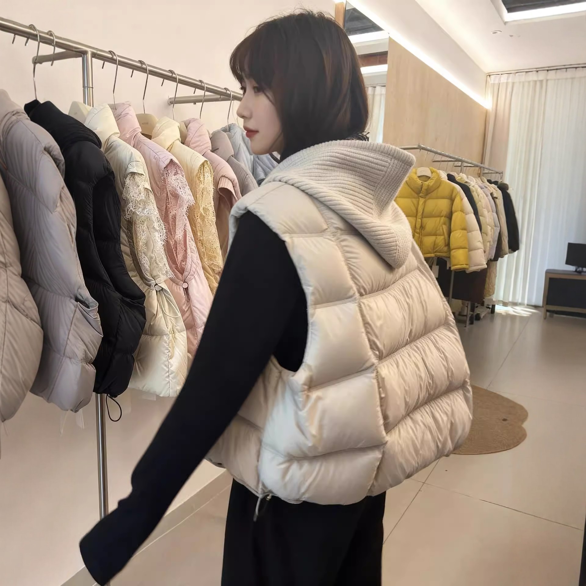 日系羽绒棉马甲女2025秋冬季新款