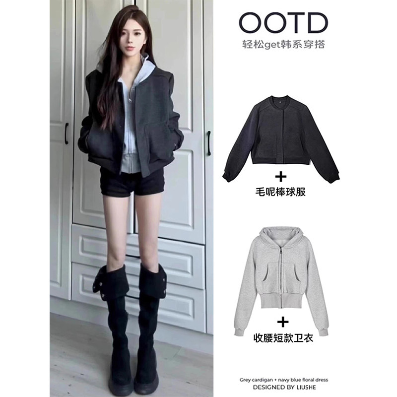 日系棒球服外套短款女款巨好看