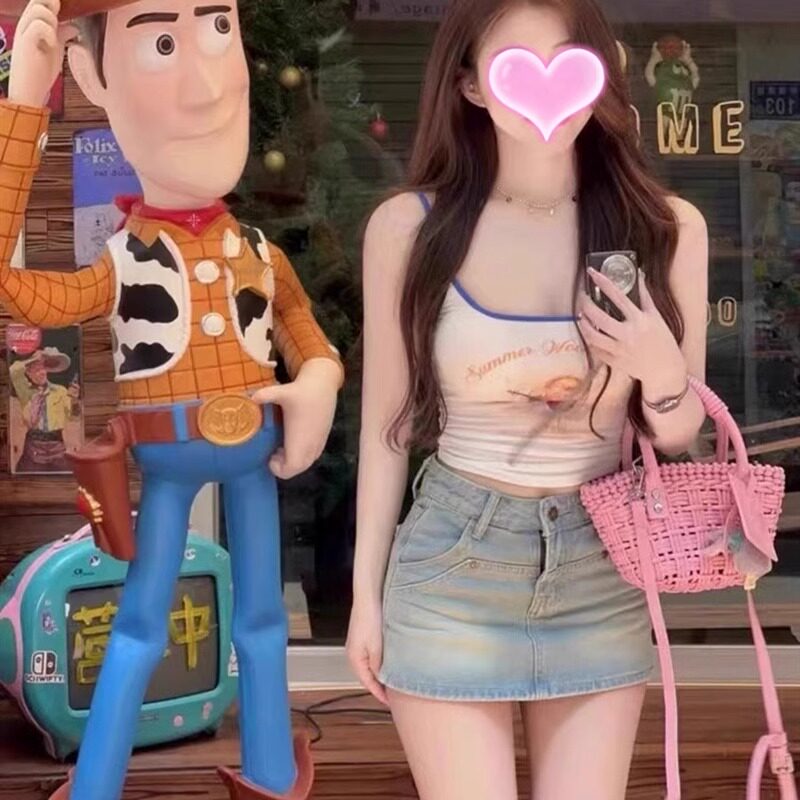 夏一整套吊带背心短裙两件套装女