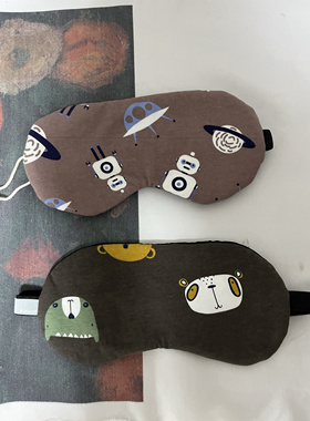shamelessbaby宇宙动物园男女头戴式真丝眼罩儿童款开学季可订制