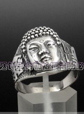 饰品925银佛祖护身符男士尾戒