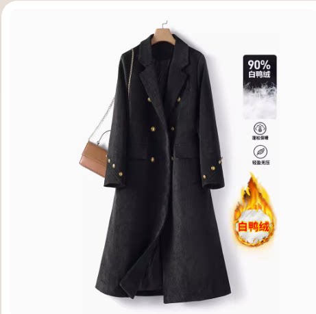202年冬季新款长款羽绒服西装羽绒服