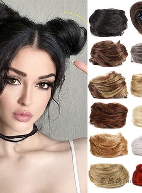 Cat Ears Hair Bun 假发发包丸子头头饰抓夹女2023新款猫耳朵发苞