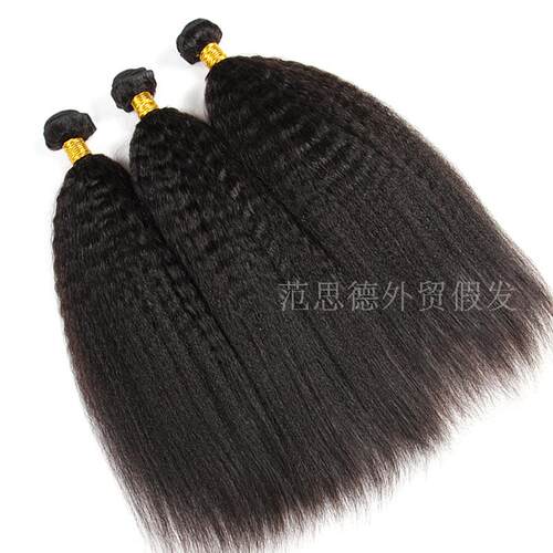 8A Brazilian virgin yaki kinky straight human hair巴西真发帘