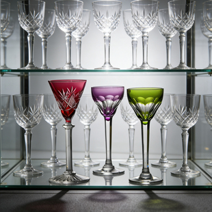 白酒杯ins宫廷风精致彩色手工高档水晶玻璃高颜值欧式小奢华摆件