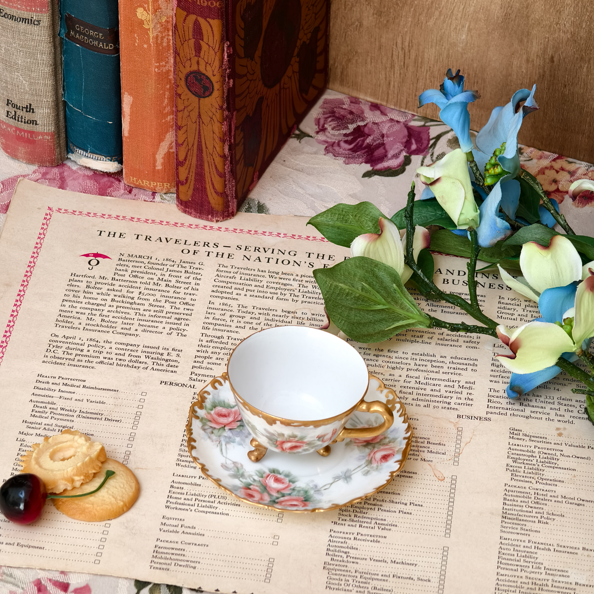 法国手绘花卉摩卡欧式咖啡杯