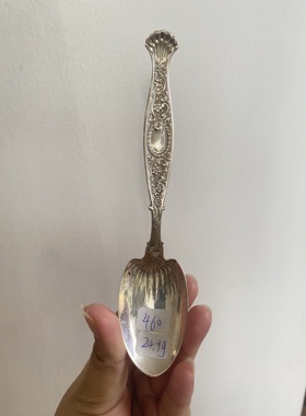 美国纯银贝壳甜品勺