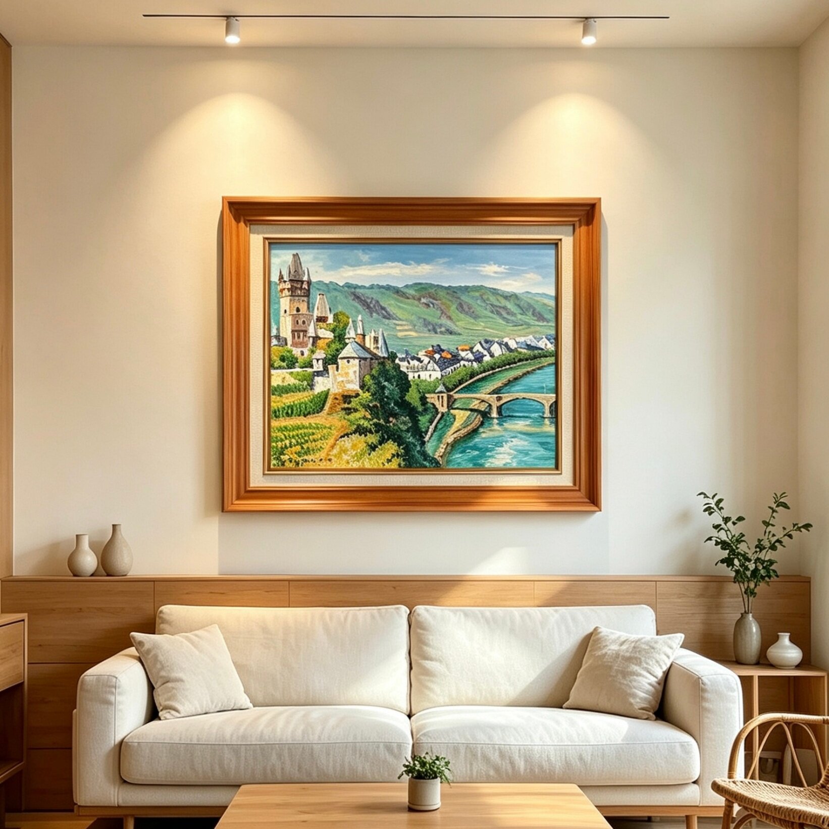 印象派德国小镇风景手绘装饰画