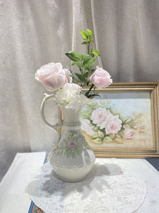 新品 伯利克玫瑰绿叶浮雕陶瓷冷水壶 推荐