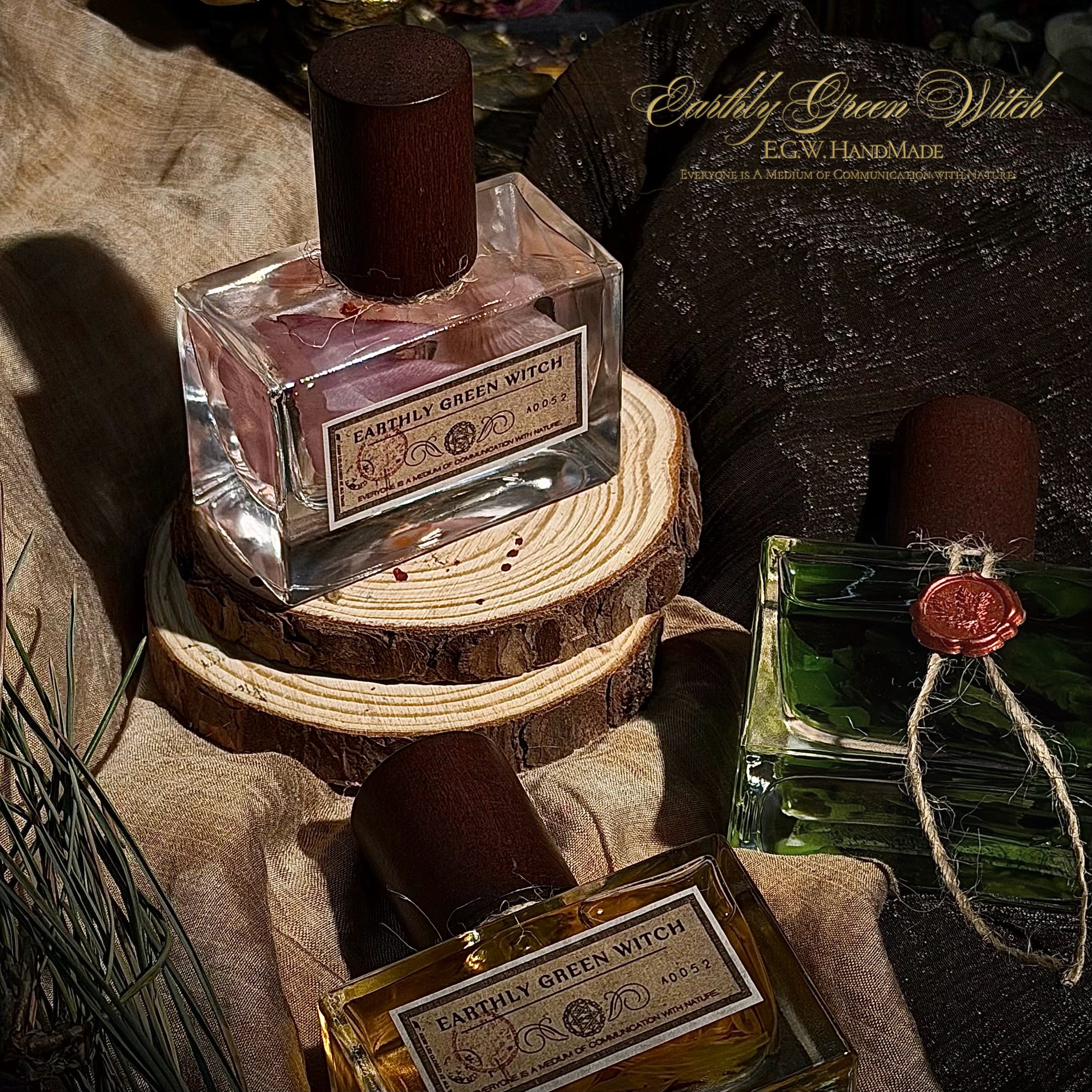 EarthlyGreen 植物草药香水 35ml正装香氛手作草药水晶耵剂中性