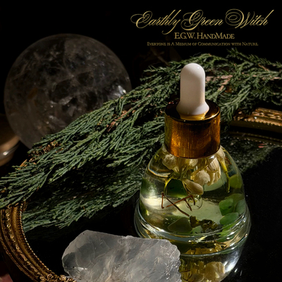 草药精油浸泡油15ml/35ml 内含天然水晶块 中世纪炼金
