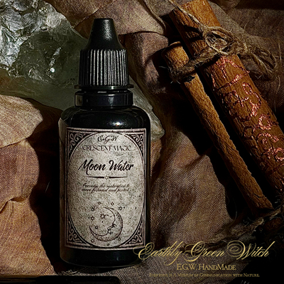 月亮水Moon Water圣水净化清洁水满月山泉水 手工水晶月相35ml