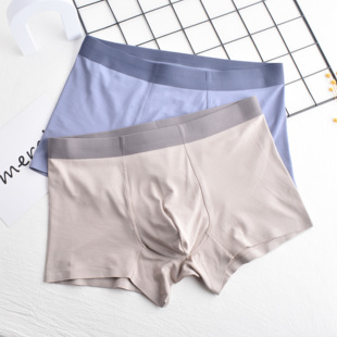 2023新款中腰莫代尔高弹男士内裤3D四角内裤透气清凉平角短裤无痕