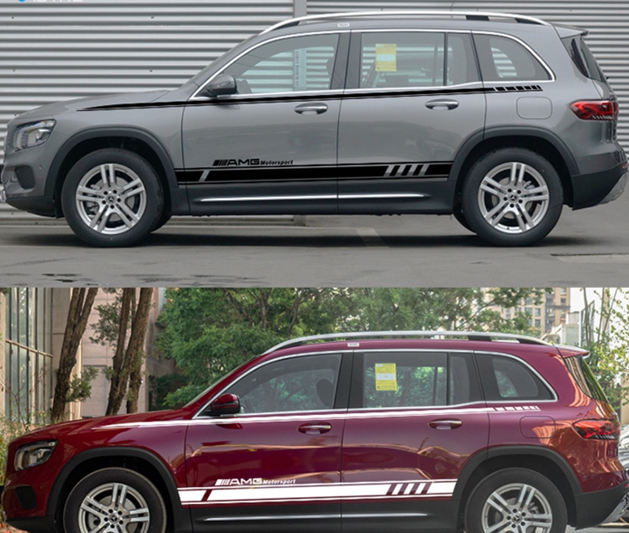 适用奔驰suv车贴gle350车身越野车腰线 amggle级拉花装饰裙边贴纸