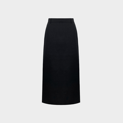 羊毛西装直筒高级感半身裙