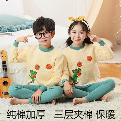 内衣套装夹棉打底衫加厚夹棉保暖