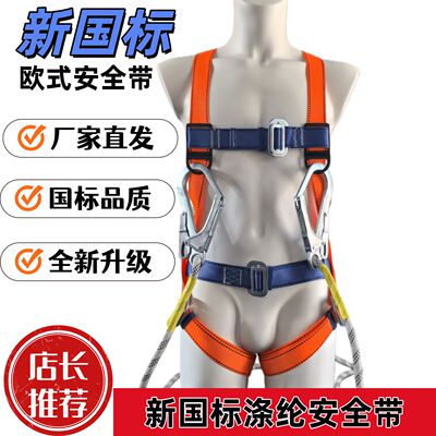 新涤纶欧式五点安全带高空作业带