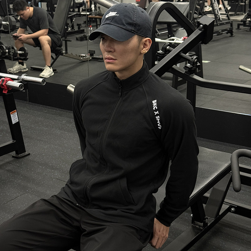 bkcxzice破冰正品德绒拉链健身训练服长袖美式运动外套男速干卫衣,运动服/休闲服装,运动T恤,淘宝优惠券,粉丝福利购,淘宝优惠卷