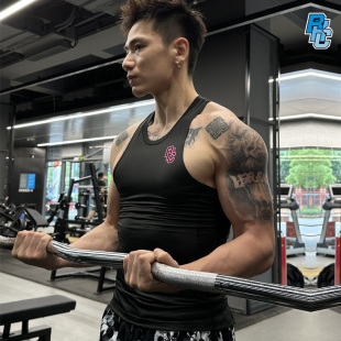 bkcxzice破冰正品美式健身衣服男紧身运动背心GI球员版篮球速干衣