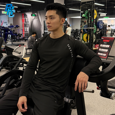 破冰正品反光条字母健身运动长袖