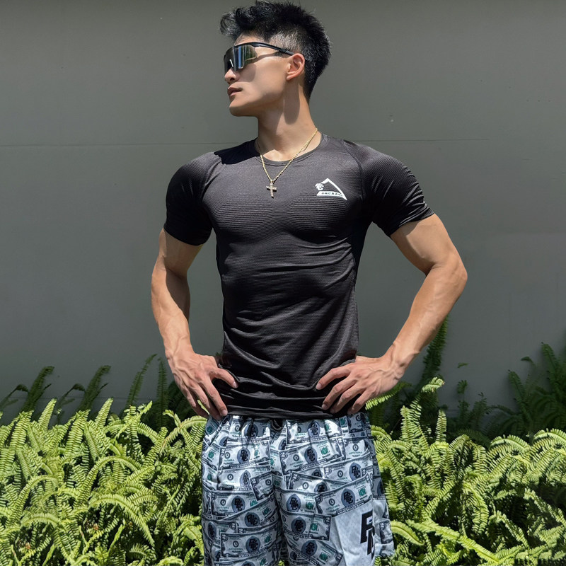 bkcxzice紧身衣破冰背心专业跑步健身背心美式紧身篮球弹力短袖男