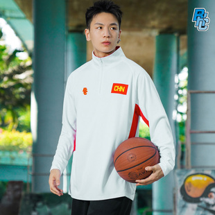 bkcxzice破冰中国队配色半拉链健身长袖篮球训练服男速干运动卫衣