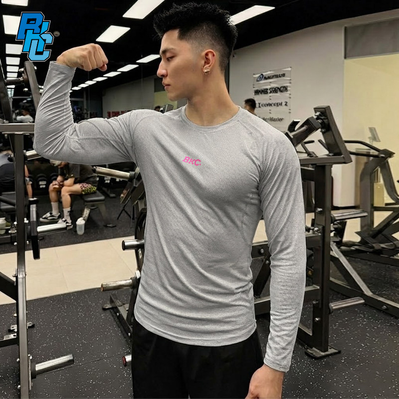 破冰正品速干紧身衣男冬季打底保暖健身运动长袖马拉松跑步训练服