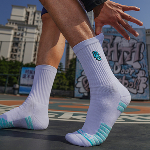 bkcxzice篮球袜基础款毛巾底运动袜男中长筒学生党实战训练精英