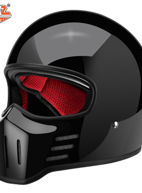 AMZ日式帽复古机车星战盔巡航小盔体头盔夏四季酷玻璃钢全盔