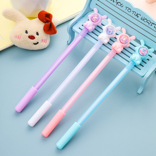 创意太空兔中性笔可爱学生书写水性笔创意可爱中性笔六一礼品批发