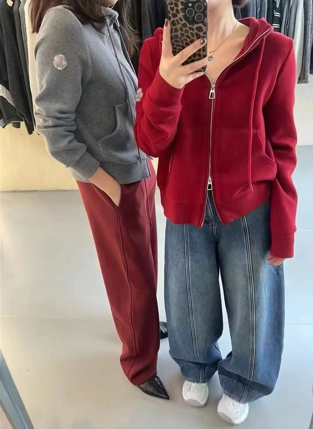 潮酷街头风加绒连帽卫衣女拉链开衫宽松保暖百搭休闲外套2025冬季