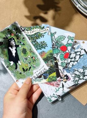 奶牛猫的一年四季A5slimA6A7奇葩A8手工塑封M5手账分隔页索引