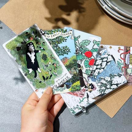 奶牛猫的一年四季A5slimA6A7奇葩A8手工塑封M5手账分隔页索引